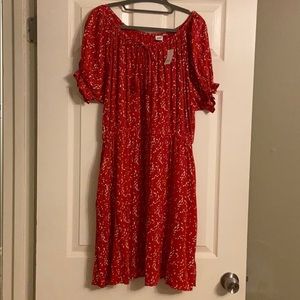 Gap red short sleeve dress